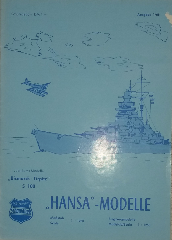 1/66 Katalog (1 St.) "Hansa" - Modelle + Flugzeugmodelle 1:1250 Schowanek